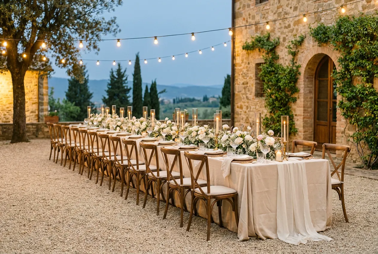 Banquet courtyard at Antico Fio